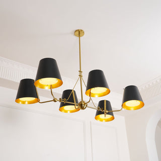 Midnight Symphony Modern Brass Chandelier