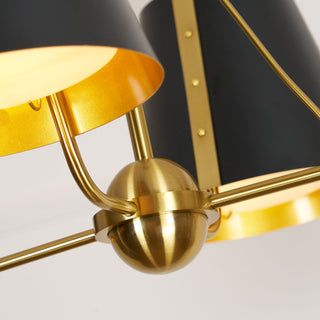 Midnight Symphony Modern Brass Chandelier