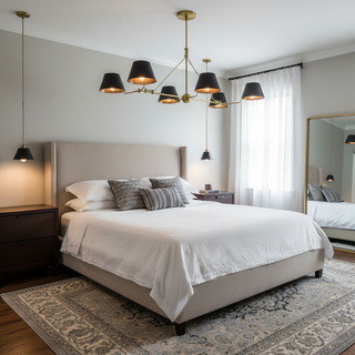 Midnight Symphony Modern Brass Chandelier