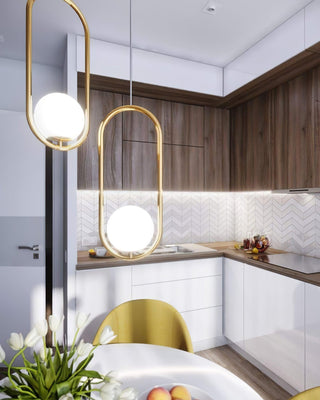 Mila Minimalist Brass Pendant Light