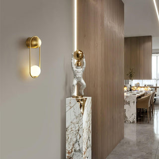 Mila Modern Brass Loop Wall Sconce