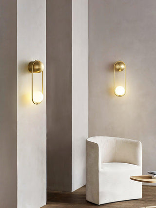 Mila Modern Brass Loop Wall Sconce