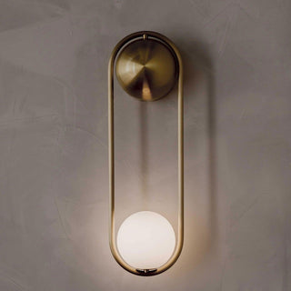 Mila Modern Brass Loop Wall Sconce