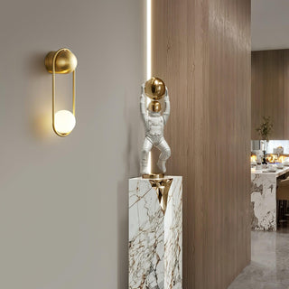 Mila Modern Brass Loop Wall Sconce