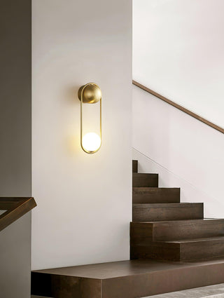 Mila Modern Brass Loop Wall Sconce