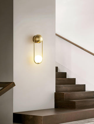Mila Modern Brass Loop Wall Sconce