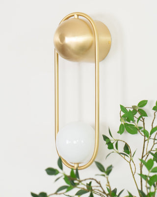 Mila Modern Brass Loop Wall Sconce