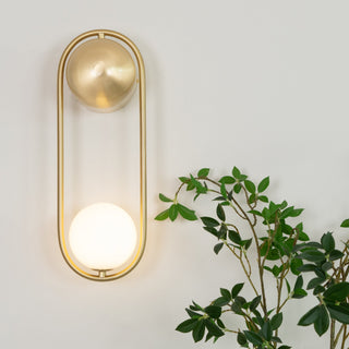Mila Modern Brass Loop Wall Sconce