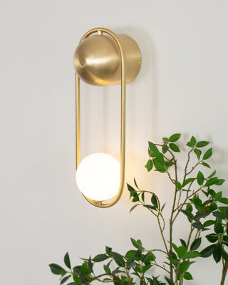 Mila Modern Brass Loop Wall Sconce