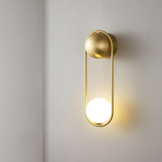 Mila Modern Brass Loop Wall Sconce