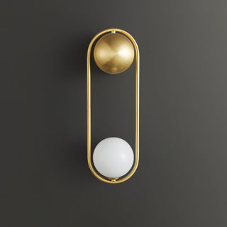 Mila Modern Brass Loop Wall Sconce