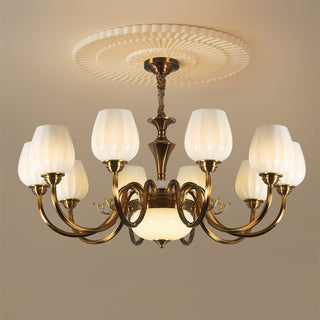 Milanese Classic Fabric Shade Chandelier