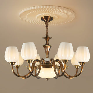 Milanese Classic Fabric Shade Chandelier
