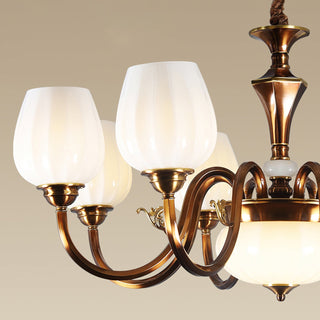 Milanese Classic Fabric Shade Chandelier