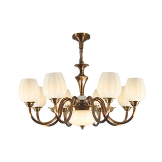 Milanese Classic Fabric Shade Chandelier
