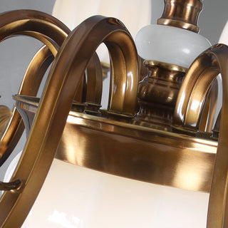 Milanese Classic Fabric Shade Chandelier