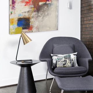 Miles Medium Mid-Century Modern Metal Table Light