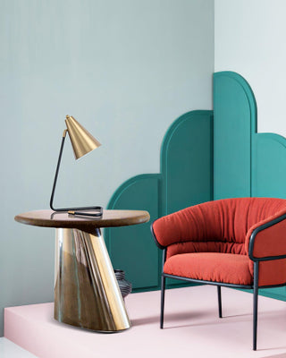 Miles Medium Mid-Century Modern Metal Table Light
