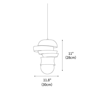 Milk White Blend Sculptural Resin Pendant Light