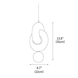 Milk White Blend Sculptural Resin Pendant Light