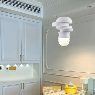 Milk White Blend Sculptural Resin Pendant Light