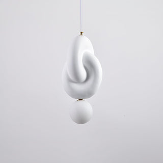 Milk White Blend Sculptural Resin Pendant Light