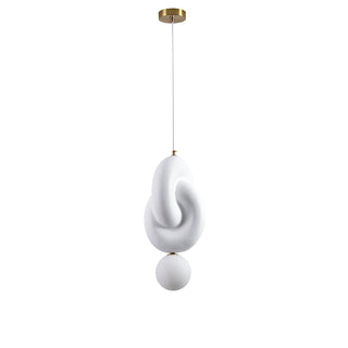 Milk White Blend Sculptural Resin Pendant Light