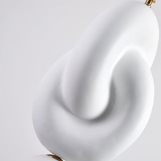 Milk White Blend Sculptural Resin Pendant Light