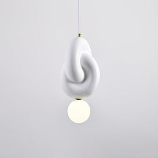 Milk White Blend Sculptural Resin Pendant Light