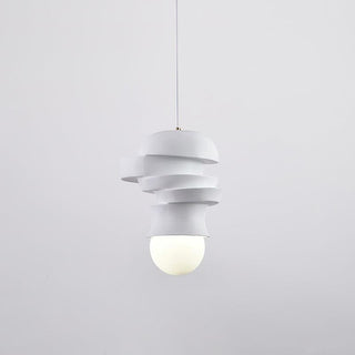 Milk White Blend Sculptural Resin Pendant Light