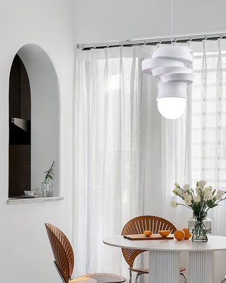 Milk White Blend Sculptural Resin Pendant Light