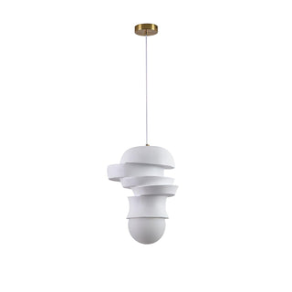 Milk White Blend Sculptural Resin Pendant Light