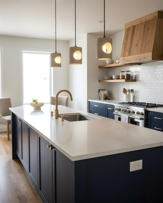 Xynor Industrial Travertine Pendant Lamp