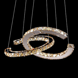 Modern Crystal Double C Luxury K9 Crystal Chandelier
