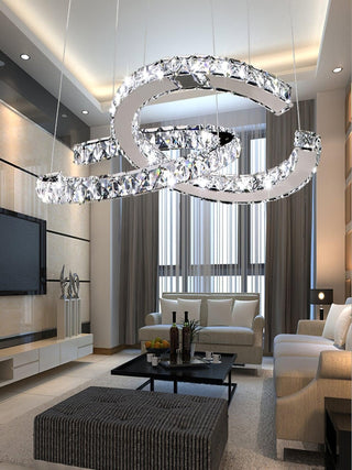 Modern Crystal Double C Luxury K9 Crystal Chandelier