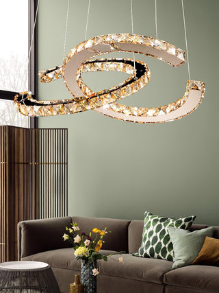 Modern Crystal Double C Luxury K9 Crystal Chandelier