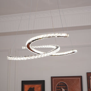 Modern Crystal Double C Luxury K9 Crystal Chandelier
