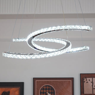 Modern Crystal Double C Luxury K9 Crystal Chandelier