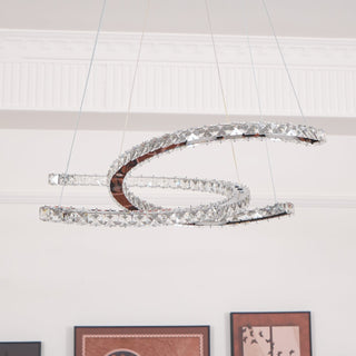 Modern Crystal Double C Luxury K9 Crystal Chandelier