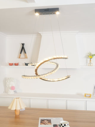Modern Crystal Double C Luxury K9 Crystal Chandelier