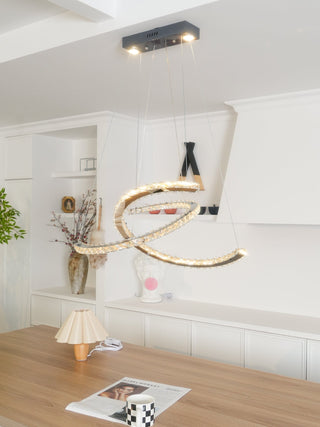 Modern Crystal Double C Luxury K9 Crystal Chandelier