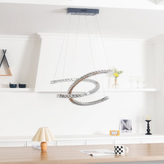 Modern Crystal Double C Luxury K9 Crystal Chandelier