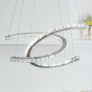 Modern Crystal Double C Luxury K9 Crystal Chandelier