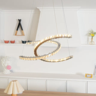 Modern Crystal Double C Luxury K9 Crystal Chandelier