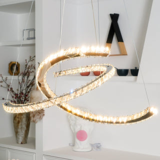 Modern Crystal Double C Luxury K9 Crystal Chandelier