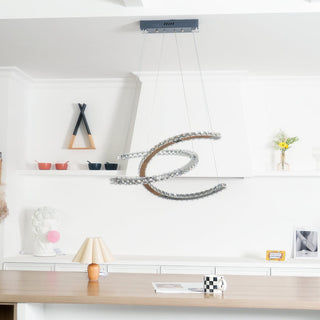 Modern Crystal Double C Luxury K9 Crystal Chandelier