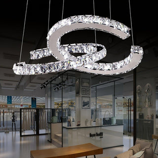 Modern Crystal Double C Luxury K9 Crystal Chandelier