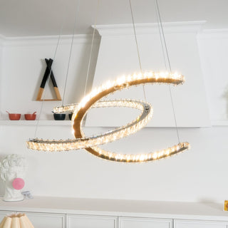 Modern Crystal Double C Luxury K9 Crystal Chandelier