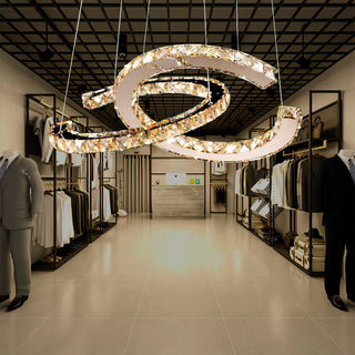 Modern Crystal Double C Luxury K9 Crystal Chandelier