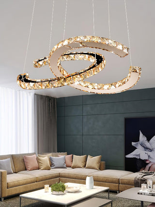 Modern Crystal Double C Luxury K9 Crystal Chandelier